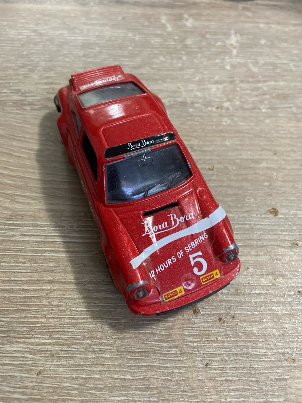 Vintage Red Bora Bora Porsche 911 Turbo (Super Hot Wheels) 1/43 Scale